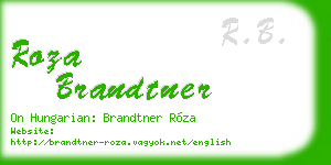 roza brandtner business card